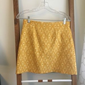 Zara yellow mini skirt